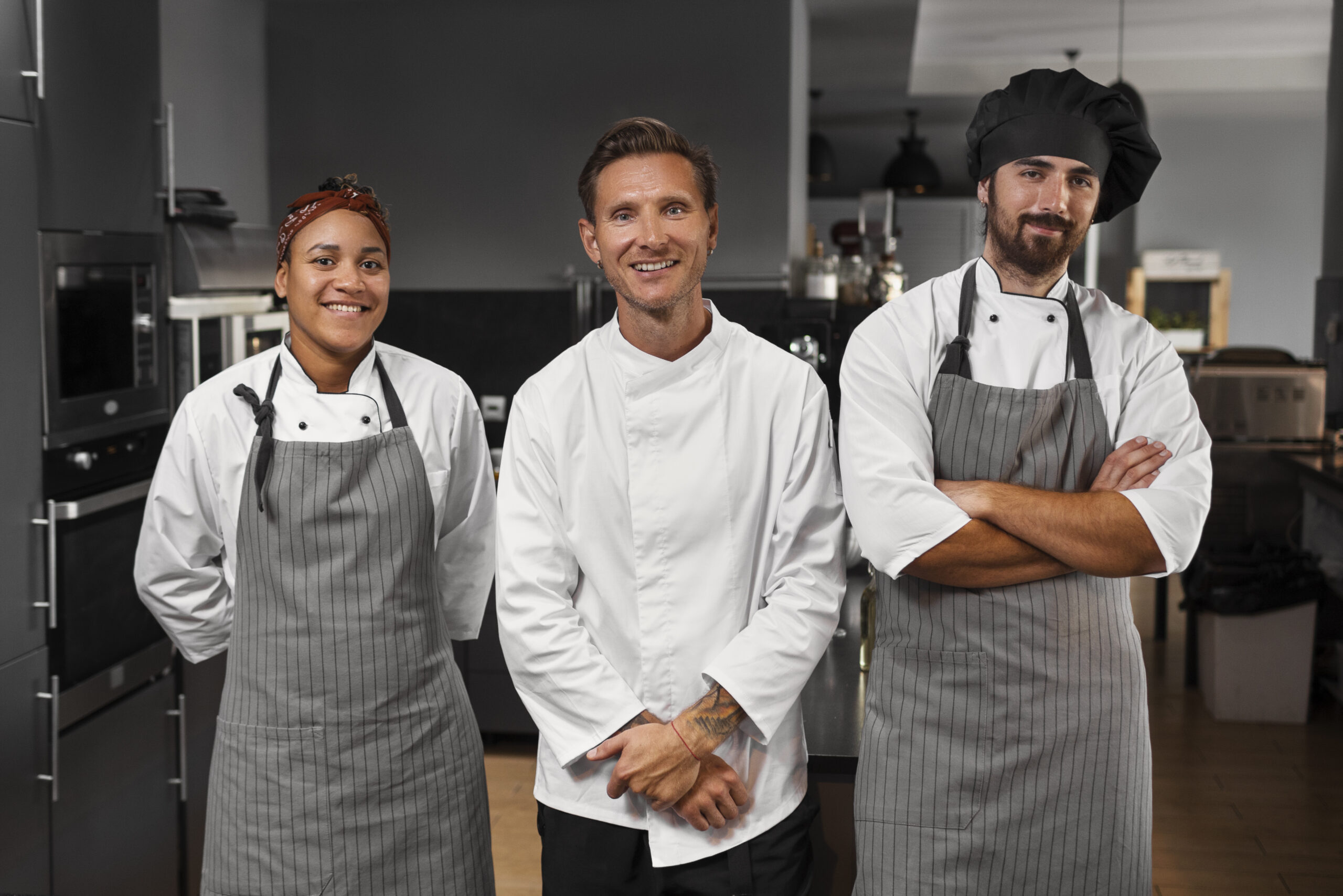 chef working together professional kitchen